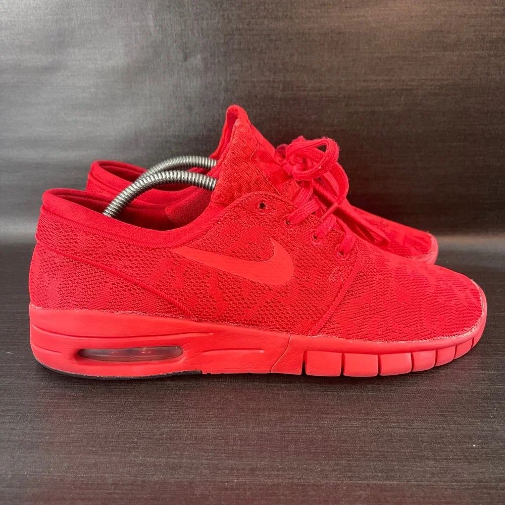 Nike SB Stefan Janoski Max Mens Sz 8‎ University Red Mesh Skate Shoes 631303-660